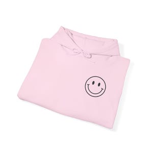 Embroidered Smiley Face Hoodie: Unisex Pullover image 10