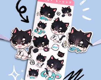 Alien Stage Ivan Kitty Decora Sticker Sheet - 3x7" Sticker Sheet, Matte, UV & Water-resistant
