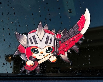 Palico Rathalos Vinyl Sticker | Monster Hunting Cat Armor