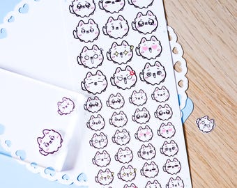 Samoyed Emoji Sticker Sheet • Matte Vinyl, Water-Resistant (3"x7")