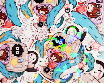 Spirited Away Vinyl Sticker | Haku, No Face, Soot Sprite