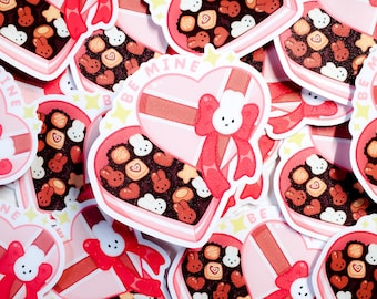 Miffy Valentines Chocolate Box Sticker • Matte or Glitter, Water-Resistant