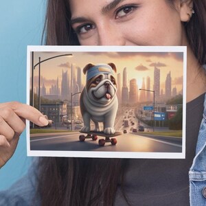 Gute Besserung Stierhund, Hunde Karte, Print @ Home Grußkarte