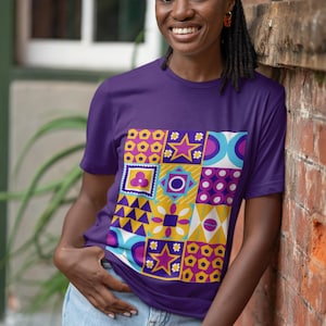 Vibrant Geometric Shapes - Bella Canvas Unisex Tee 3001