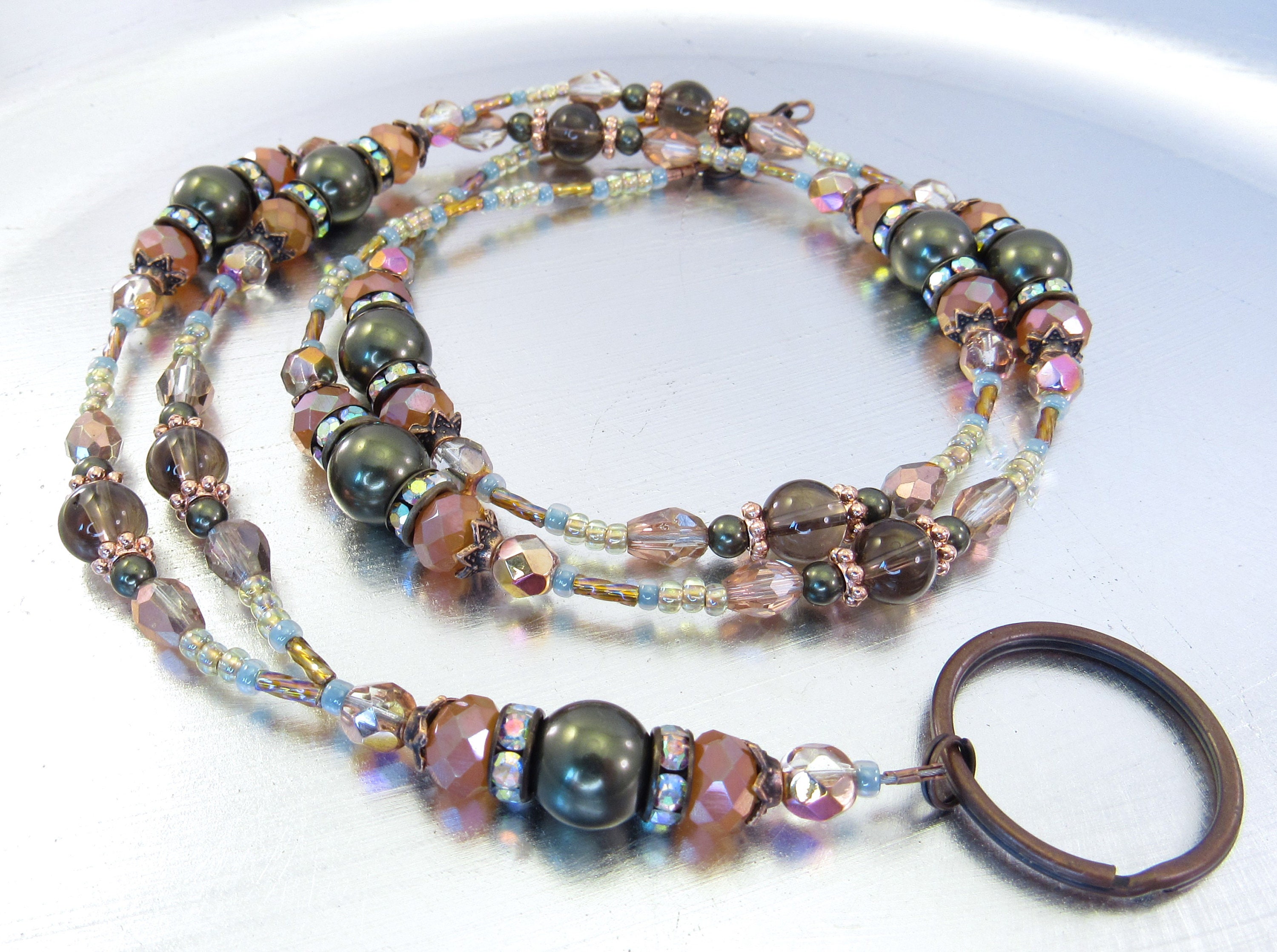 capricorn  smoky quartz crystal gemstone glasses chain – Solar Eclipse