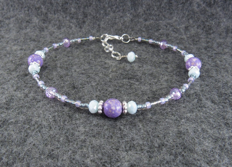 purple ankle bracelet