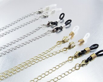 Chain Eyeglass Lanyard, Eyeglass Leash, Chain Eyeglass Necklace PLUS Two Pairs Replacement Ends