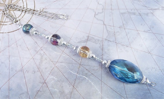 SALE! - Rainbow Crystal Glass Rear View Mirror Charm, Decor, Sun Catcher, Crystal Accessory