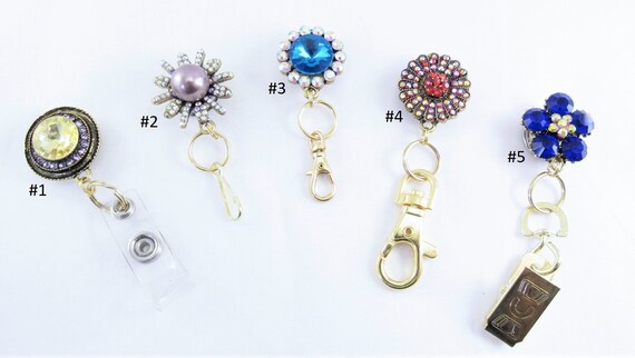 YOUR CHOICE - Magnetic Rhinestone Pendant Badge Holder, Magnetic Brooch,  ID Holder, Reading Glasses Holder