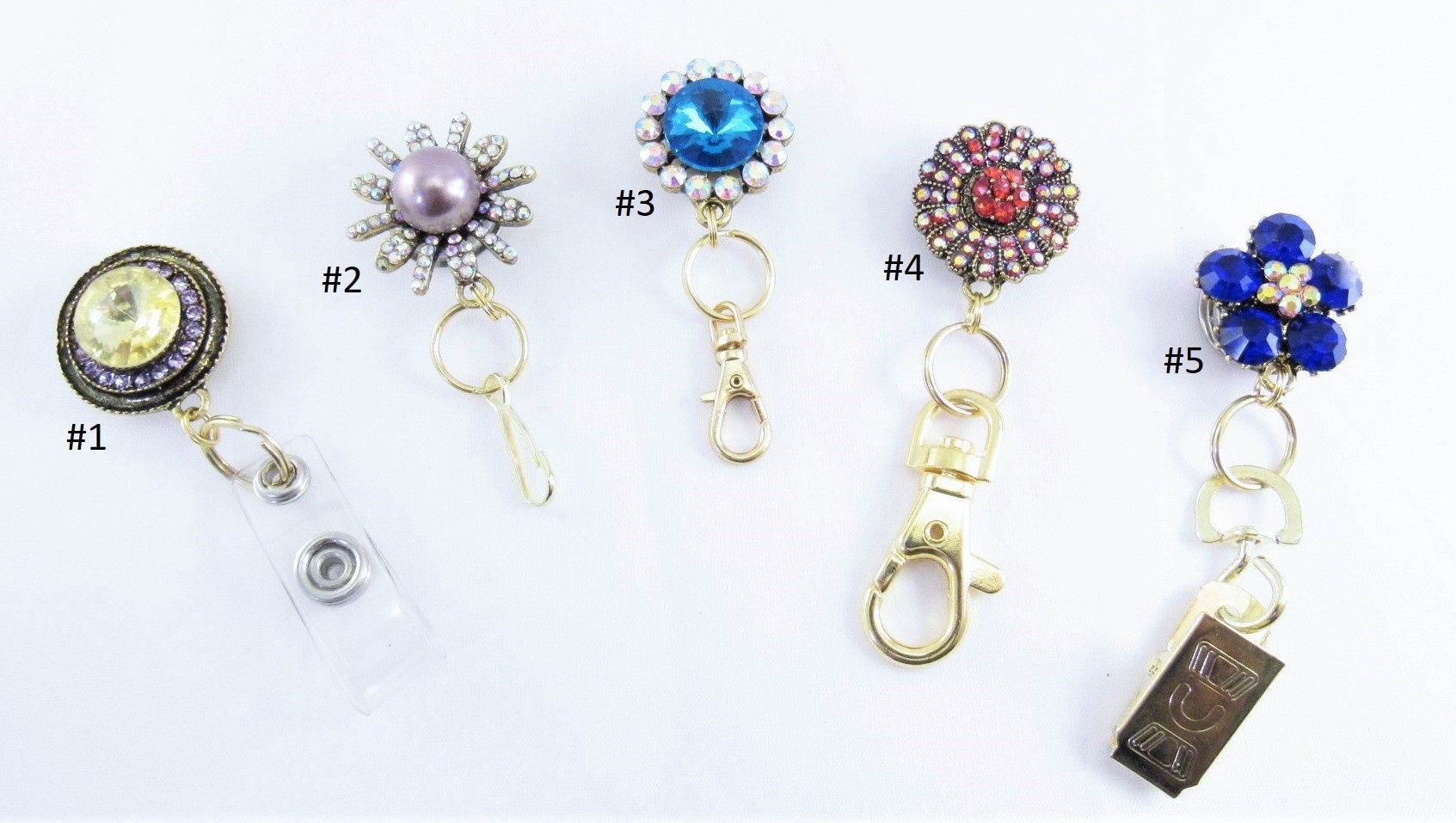 YOUR CHOICE - Magnetic Rhinestone Pendant Badge Holder