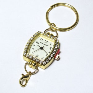 Gold Rhinestone Watch Face Add-On for Lanyards, ID Badge Holders, Necklaces-SEVERAL CHOICES image 2