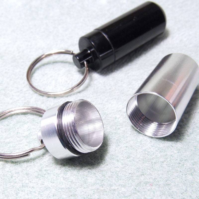 Metal Pill Holder Keychain - Etsy
