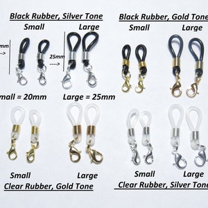 20 Pcs Silicone Eyeglass Chain Ends 22mm Rubber Ends Eyeglasses Strap  Holder at Rs 1379.00, Gemstone Connector