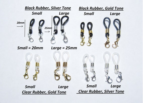 Replacement Ends for Eyeglass Lanyards, Eyeglass Leashes - YOUR CHOICE of Small or Large