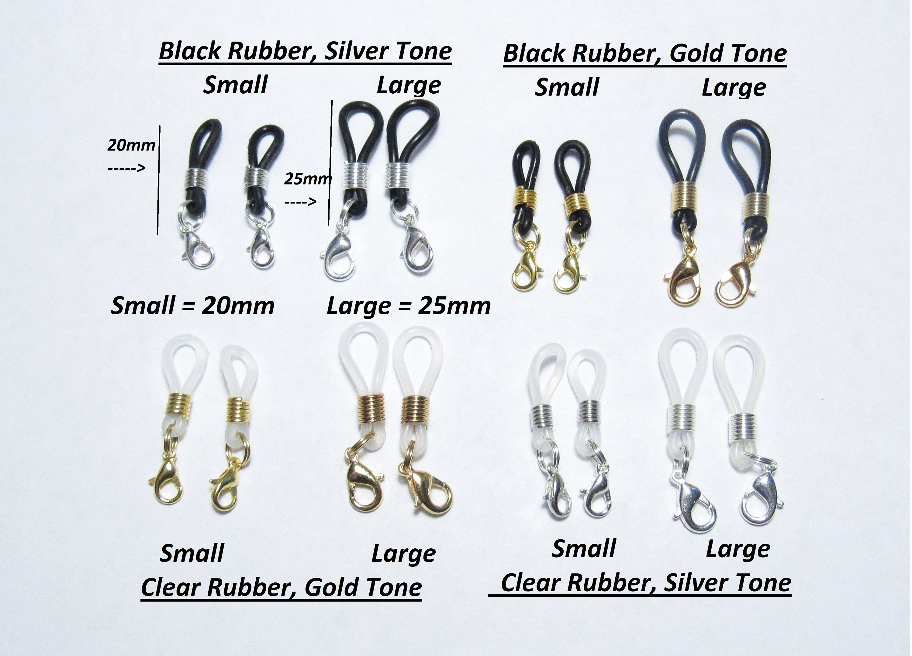 CooBigo 15 Sets Small Key Clip Paracord Lanyard Clips Key Hook with Ring, 1¼ inch Metal Small Carabiner Clip Keychain Mini for Men Car Keys - Black