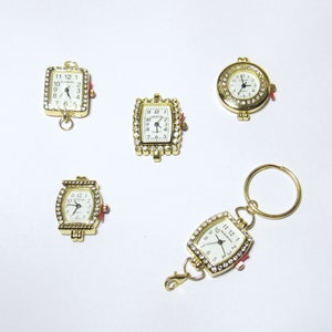 Gold Rhinestone Watch Face Add-On for Lanyards, ID Badge Holders, Necklaces-SEVERAL CHOICES image 6