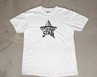 Camiseta con estampado de estrella de mierda / Camiseta estampada / Tendencia / Diseño grunge / Ropa urbana / Color cómodo / Ropa de verano