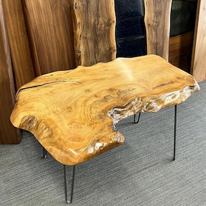 Solid Slab Wood Table, Epoxy Resin Table, Living Room Table, Wooden Coffee Table, Epoxy Coffee Table, Root Wood Table, Wooden Side Table
