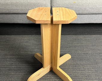 Patas de mesa de centro y comedor de roble macizo, base de pedestal moderna