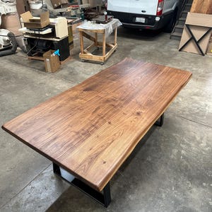 Solid wood live edge dining table, black walnut table, conference table, large custom dining tables, Custom handmade furniture,Kitchen Table