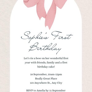 1st birthday invitation