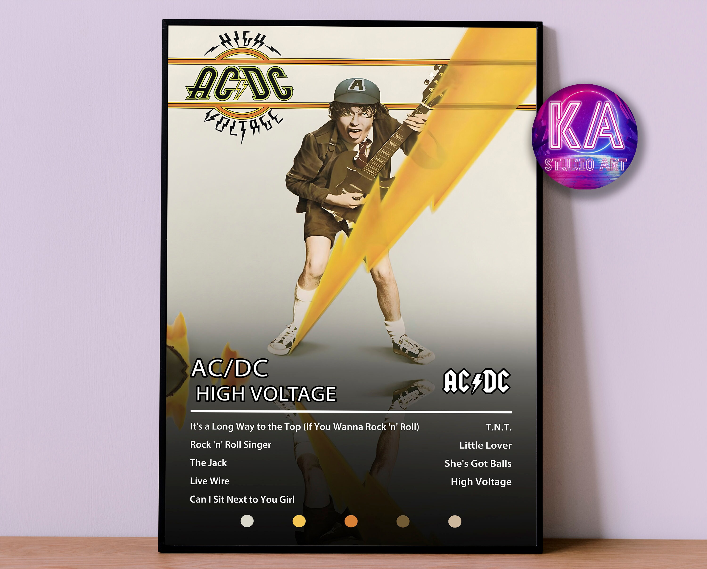 AC/DC Poster High Voltage Poster Album Poster Prints Wall Decor Posters ...