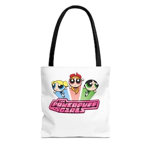Powerpuff Girls Tote Bag - Whimsical, Fun, Perfect for Fans, Shopping, Beach Days, Gift for Kids or Adults