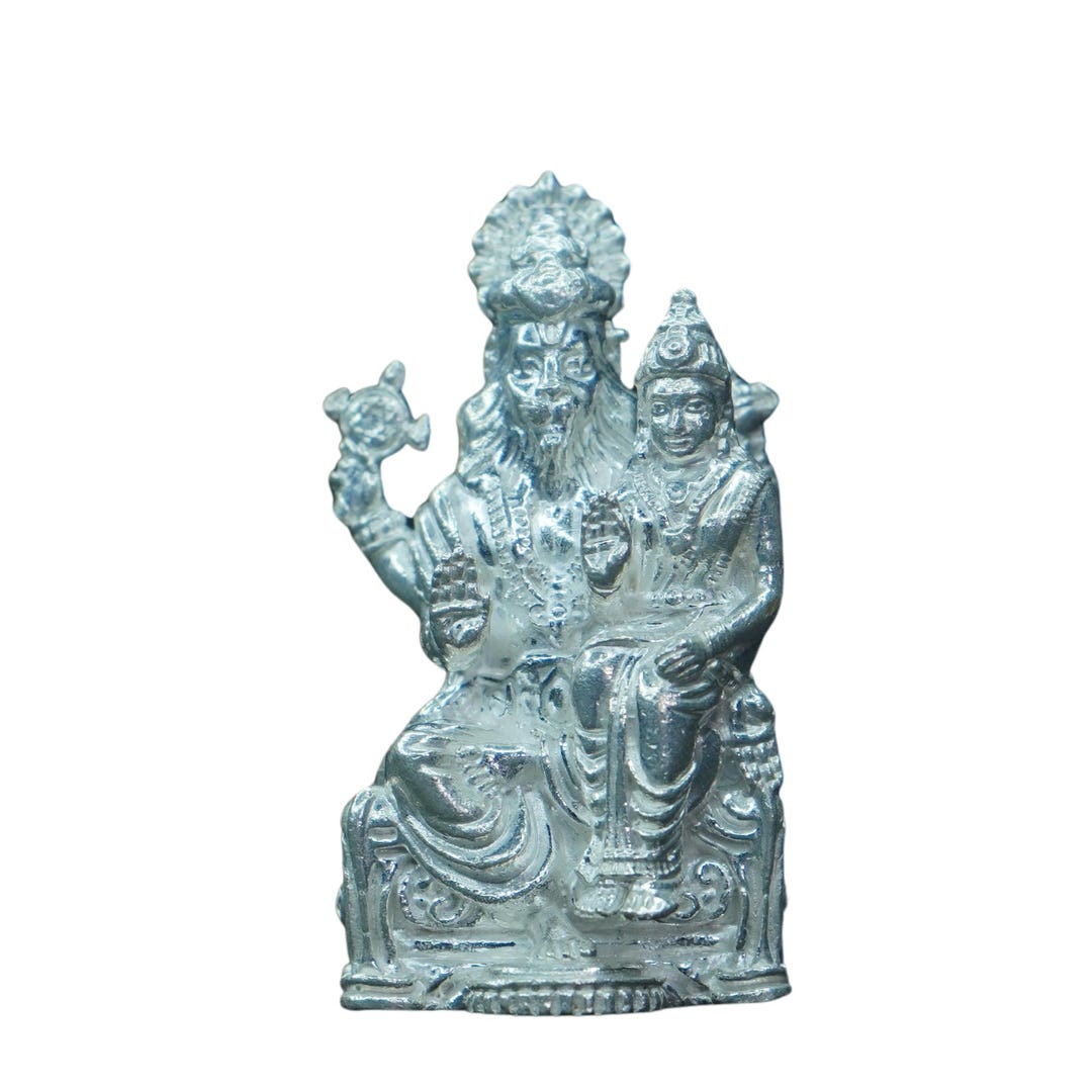 Pure Silver Laxmi Narasimha Swamy 87.42g, Silver Laxmi Narasimha, Laxmi ...