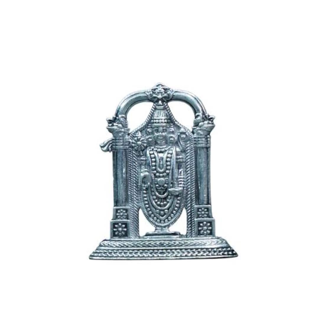 Pure Silver Antique Big Venkateswara Swamy 20.45g, Silver Pooja Items ...