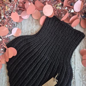 Norwegian Wool Knit Turtleneck Scarf - Winter Neck Warmer