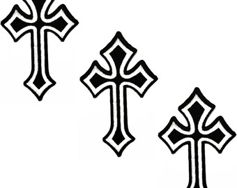 Parche Bordado De Cruz Cristiana Roja, Crucifijo