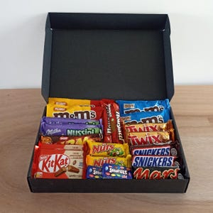 Boite gourmande CHOCO barres chocolat boîte cadeau anniversaire