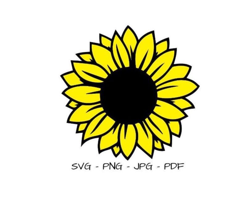 Sunflower SVG File | Floral Cut File for Cricut & Silhouette | Digital ...
