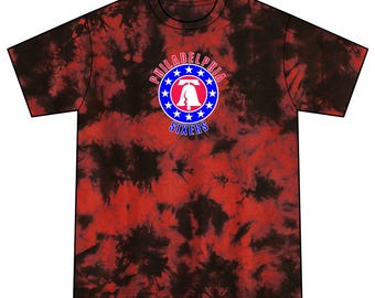 Sixers Unisex Tie-Dye Tee Featuring Liberty Bell