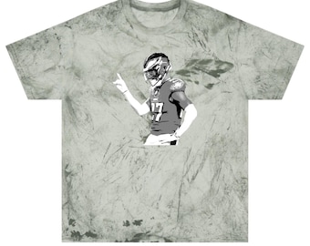 Quinyon Mitchell Tie Dye T-Shirt, Comfort Colors, Unisex Eagles Garment-Dyed Graphic Tee