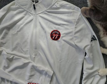 Embroidered V.J. Edgecombe #77 adidas® Quarter-Zip: Eco-Friendly, Sustainable