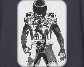 Sudadera ligera con capucha y dibujo de tiza de Brian Dawkins