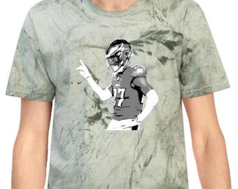 Quinyon Mitchell Tie Dye T-Shirt, Comfort Colors, Unisex Eagles Garment-Dyed Graphic Tee