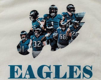 Camiseta retro con cuello redondo de los Philadelphia Eagles de los años 80