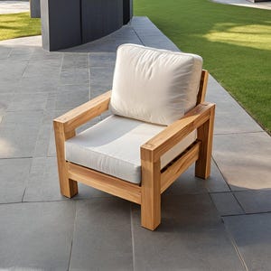 DIY Patio Sofa Chair Build Plan: Outdoor Woodworking (PDF File)