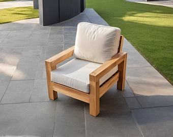 DIY Patio Sofa Chair Build Plan: Outdoor Woodworking (PDF File)
