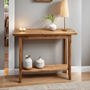 DIY Wooden Entryway Table Build Plan, Rustic Furniture, Entryway Organizer, Wood Console, Build Plan, Pdf File