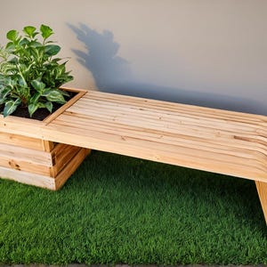 Patio Bench With Planter Box, Outdoor Bench, Patio Furniture, Build Plan, PDF FILE