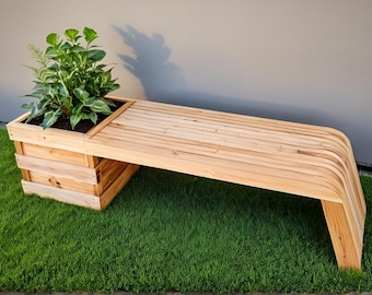 Gartenbank mit Blumenkasten Bauplan (PDF-DATEI)