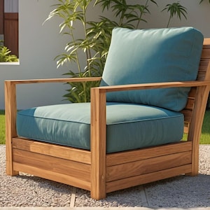 DIY Wooden Outdoor Chair Plan: Single Sofa Furniture (PDF Download)
