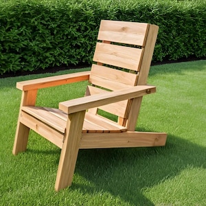 DIY Modern Wooden Chair Build Plan (PDF File)