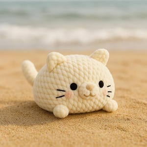 No-sew 3in1 Cat Bun Cat Loaf Amigurumi Crochet Pattern Bundle, Digital PDF files in English Deutsch Français Español Português