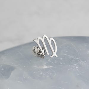 Sterling Silver Zodiac Earrings - Personalized  Stud Earrings - Zodiac Stud Earrings - Gold Horoscope Earrings -Zodiac Jewelry -Gift For Her
