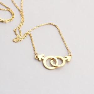 Custom Gender Symbol Necklace – Sterling Silver or Gold Feminist Jewelry