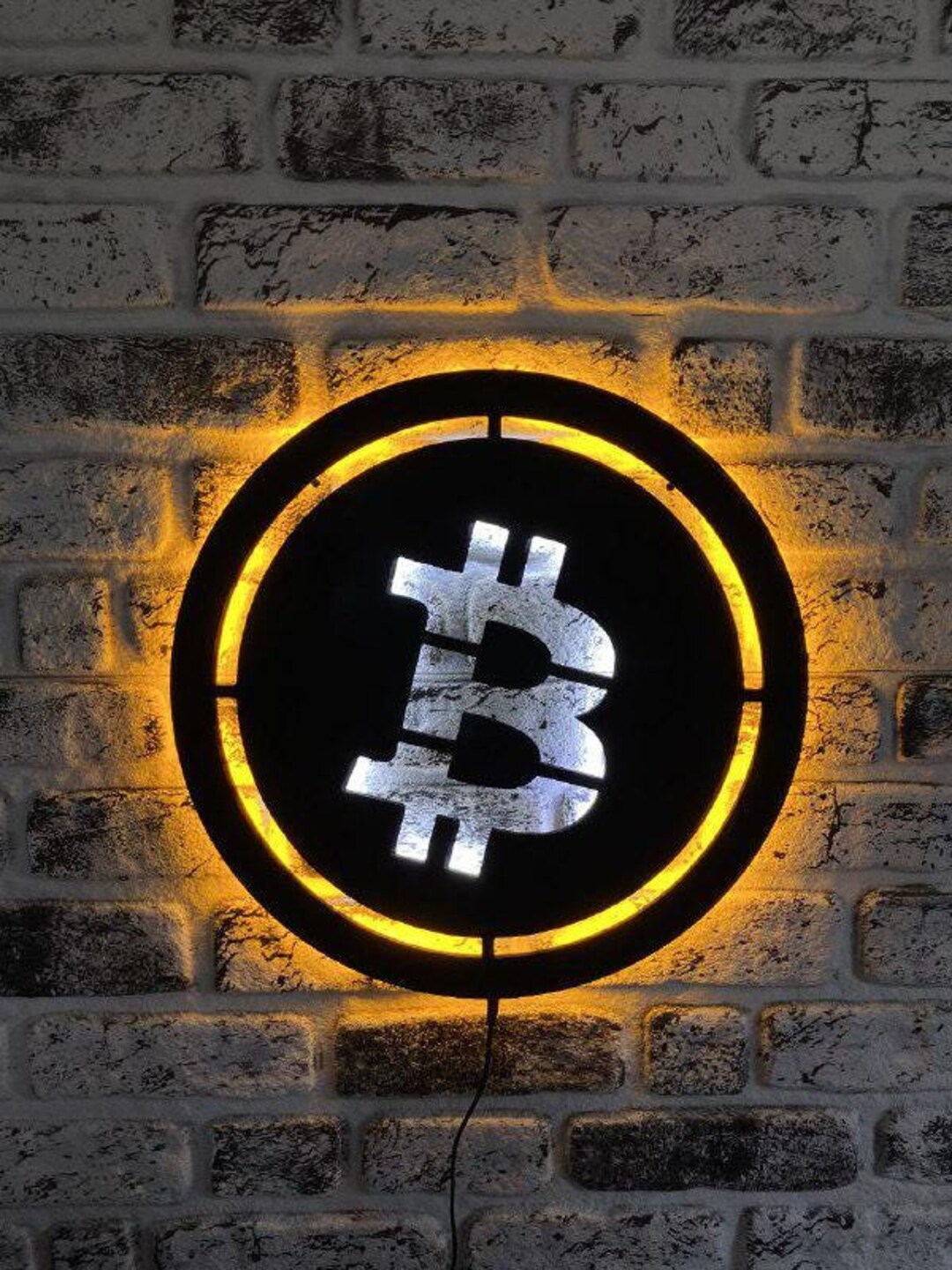 木製LEDサイン、ビットコイン壁装飾、ネオンサイン、壁掛け、カスタムメイドナイトライト